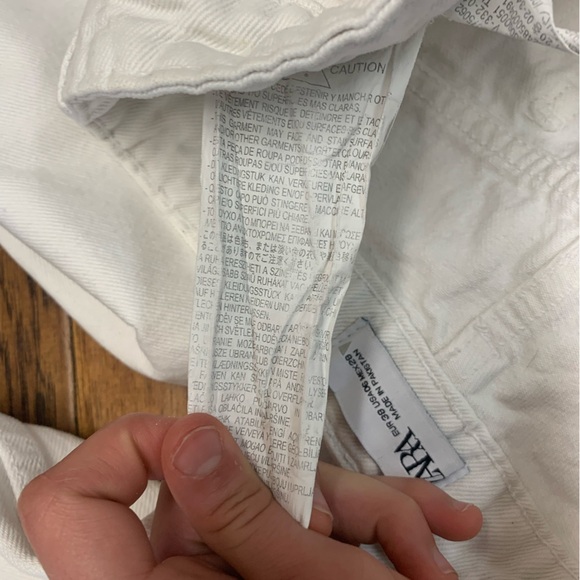 Zara womens white raw hemmed jeans - Picture 5 of 5